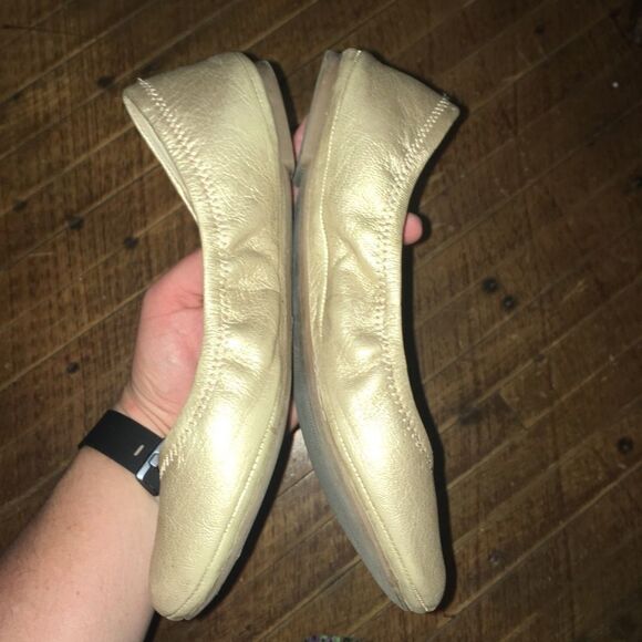 Lucky Brand Elysia gold ballet flats - Picture 3 of 5